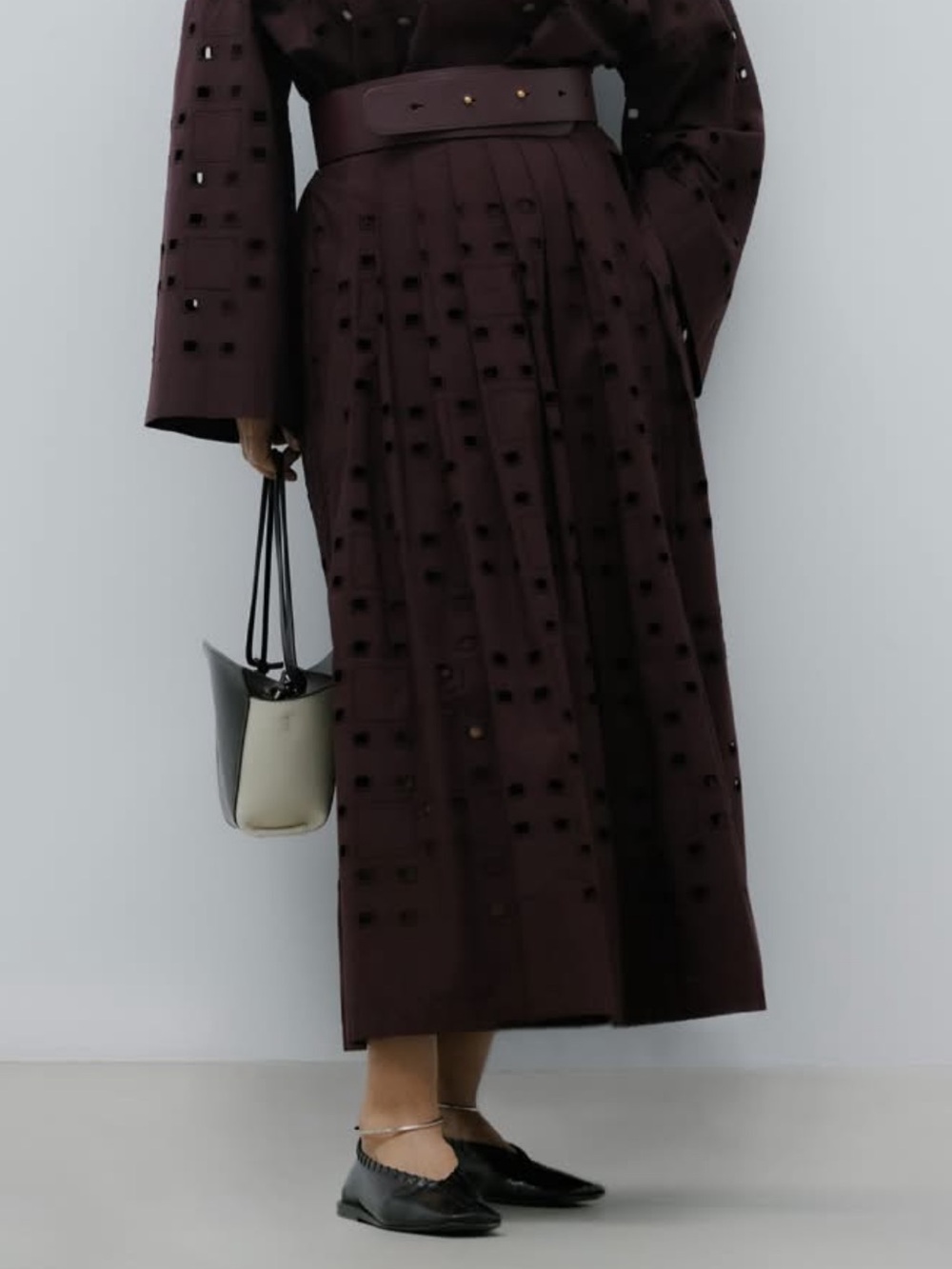 Midi Skirt Adolfo Dominguez size 6 US/40 EUR Wine Purple
